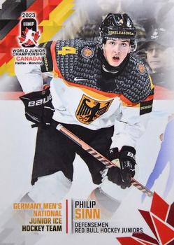 2023 BY Cards IIHF World Junior Championship #158 Philip Sinn Front