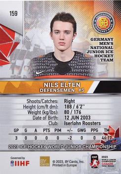 2023 BY Cards IIHF World Junior Championship #159 Nils Elten Back