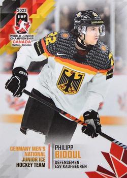 2023 BY Cards IIHF World Junior Championship #161 Philipp Bidoul Front