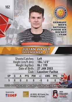 2023 BY Cards IIHF World Junior Championship #162 Julian Waser Back