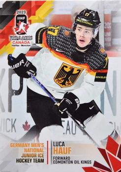 2023 BY Cards IIHF World Junior Championship #167 Luca Hauf Front
