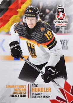 2023 BY Cards IIHF World Junior Championship #169 Eric Hordler Front