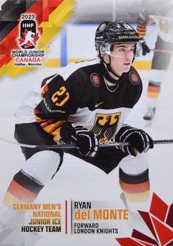 2023 BY Cards IIHF World Junior Championship #171 Ryan del Monte Front