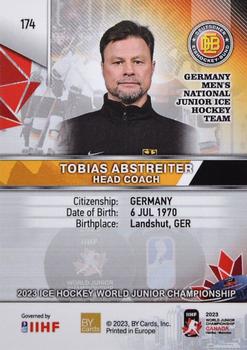 2023 BY Cards IIHF World Junior Championship #174 Tobias Abstreiter Back