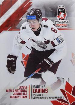 2023 BY Cards IIHF World Junior Championship #183 Martins Lavins Front