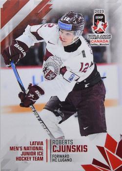 2023 BY Cards IIHF World Junior Championship #186 Roberts Cjunskis Front