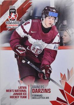 2023 BY Cards IIHF World Junior Championship #187 Rainers Darzins Front