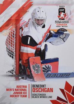 2023 BY Cards IIHF World Junior Championship #195 Benedikt Oschgan Front