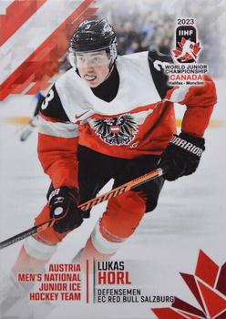 2023 BY Cards IIHF World Junior Championship #198 Lukas Horl Front