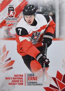 2023 BY Cards IIHF World Junior Championship #205 Luca Erne Front