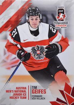 2023 BY Cards IIHF World Junior Championship #210 Tim Geifes Front