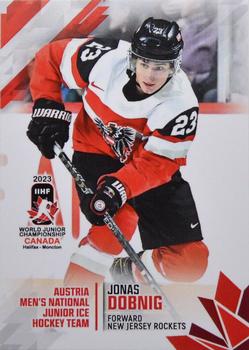 2023 BY Cards IIHF World Junior Championship #212 Jonas Dobnig Front