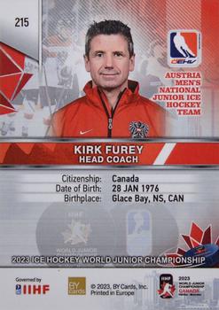 2023 BY Cards IIHF World Junior Championship #215 Kirk Furey Back