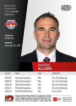 2022-23 Playercards Update (DEL) #457 Pierre Allard Back