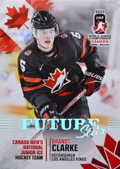2023 BY Cards IIHF World Junior Championship - Future Stars #FS03 Brandt Clarke Front