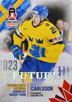 2023 BY Cards IIHF World Junior Championship - Future Stars #FS21 Leo Carlsson Front