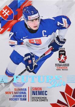 2023 BY Cards IIHF World Junior Championship - Future Stars #FS26 Simon Nemec Front