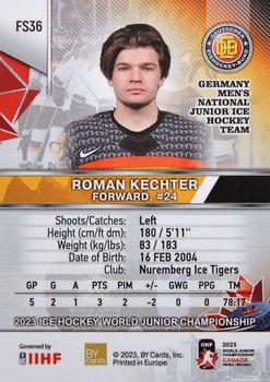 2023 BY Cards IIHF World Junior Championship - Future Stars #FS36 Roman Kechter Back