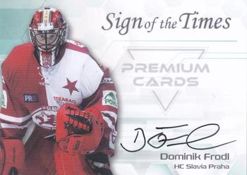2022 Premium Cards Masked Stories - Sign of the Times Black #SOF-DFR Dominik Frodl Front