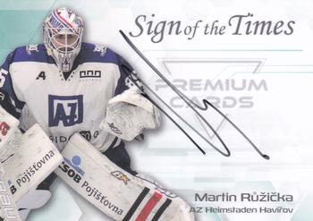 2022 Premium Cards Masked Stories - Sign of the Times Black #SOF-MRU Martin Ruzicka Front