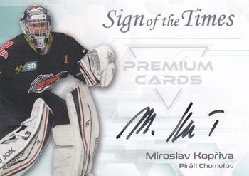 2022 Premium Cards Masked Stories - Sign of the Times Black #SOF-MKO Miroslav Kopriva Front