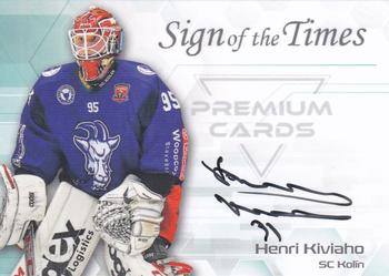 2022 Premium Cards Masked Stories - Sign of the Times Black #SOF-HEK Henri Kiviaho Front