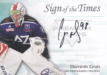 2022 Premium Cards Masked Stories - Sign of the Times Black #SOF-DOG Dominik Groh Front