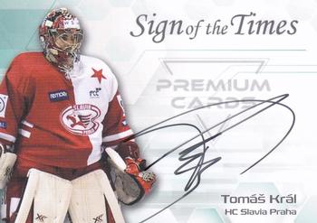 2022 Premium Cards Masked Stories - Sign of the Times Black #SOF-TOK Tomas Kral Front