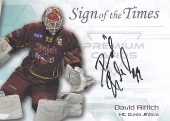 2022 Premium Cards Masked Stories - Sign of the Times Black #SOF-DAR David Rittich Front