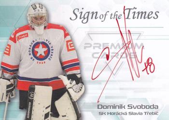 2022 Premium Cards Masked Stories - Sign of the Times Red #SOF-DSV Dominik Svoboda Front