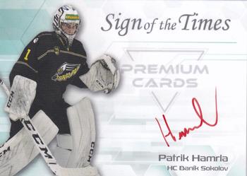 2022 Premium Cards Masked Stories - Sign of the Times Red #SOF-PHA Patrik Hamrla Front