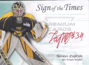 2022 Premium Cards Masked Stories - Sign of the Times Red #SOF-SIZ Simon Zajicek Front