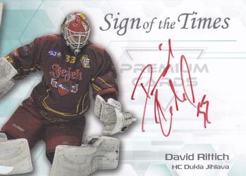 2022 Premium Cards Masked Stories - Sign of the Times Red #SOF-DAR David Rittich Front
