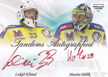 2022 Premium Cards Masked Stories - Tandems Autographed Red #TA-LKMH Lukas Klimes / Martin Holik Front