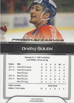 2017-18 Premium Cards WSM Liga - Premium Canvas #PC07 Ondrej Sulek Back