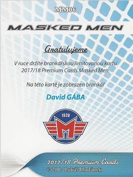 2017-18 Premium Cards WSM Liga - Masked Men #MM06 David Gaba Back