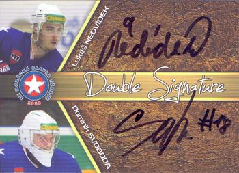 2018-19 Premium Cards CHANCE liga - Double Signature #DS-13 Lukas Nedvidek / Dominik Svoboda Front