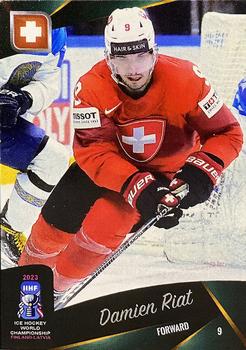 2023 AMPIR IIHF World Championship Team Switzerland #SUI09 Damien Riat Front