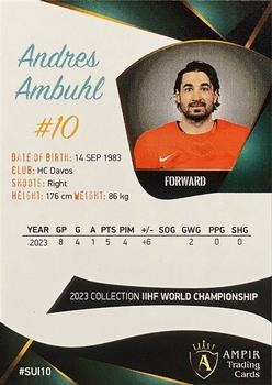 2023 AMPIR IIHF World Championship Team Switzerland #SUI10 Andres Ambuhl Back