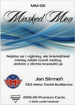 2019-20 Premium Cards CHANCE liga - Masked Men #MM-02 Jan Strmen Back
