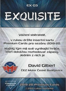 2019-20 Premium Cards CHANCE liga - Exquisite #EX-03 David Gilbert Back