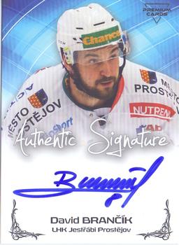 2019-20 Premium Cards CHANCE liga - Authentic Signature #AU-44 David Brancik Front