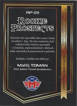 2019 Premium Cards Brno Expo - Rookie Prospects #RP-09 Matej Toman Back