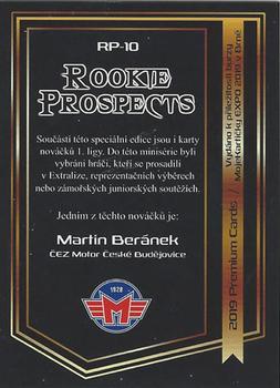 2019 Premium Cards Brno Expo - Rookie Prospects #RP-10 Martin Beranek Back