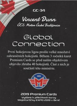 2019 Premium Cards Brno Expo - Global Connection #GC-34 Vincent Dunn Back