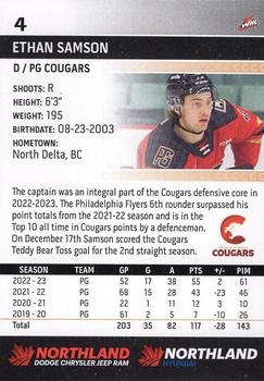 2022-23 Prince George Cougars (WHL) #NNO Ethan Samson Back