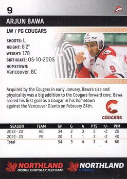 2022-23 Prince George Cougars (WHL) #NNO Arjun Bawa Back