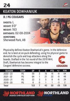 2022-23 Prince George Cougars (WHL) #NNO Keaton Dowhaniuk Back