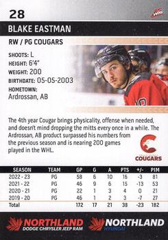 2022-23 Prince George Cougars (WHL) #NNO Blake Eastman Back