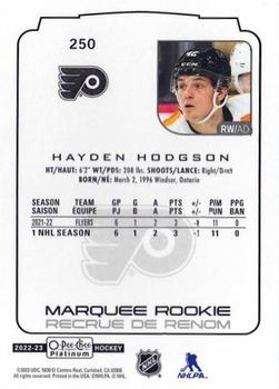 2022-23 O-Pee-Chee Platinum #250 Hayden Hodgson Back